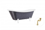 Vann Besco Amelia Glam 190, Graphite+White, sifooniga Klik-klak Gold