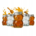 5x Klaasist piparkoogipurki 150ml kaanega