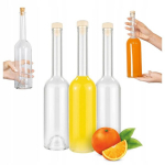 5x Fenice klaaspudelit 500ml korgiga - veini, lik&ouml;&ouml;ri jaoks