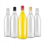 50 tk. klaaspudelid "iskra" 500ml korgiga