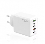 Kiirlaadija 5-pordiga seinale kinnitatav laadija PD 120W, valge, NewPRO