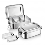 Bentobox, 850ml, lekkekindel, vaheseintega, 2 tk