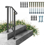 Metaliniai turėklai laiptams, stabilūs lauko ir vidaus naudojimui, montavimui ant betono