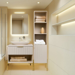 Homla Navado k&otilde;rge vannitoakapp, ka&scaron;miiri liivakarva, 28&times;40&times;160 cm