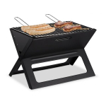Kokkupandav grill 30x45,5x30cm., must/h&otilde;bedane