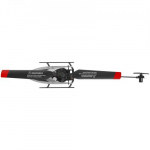 RC helikopter, 32x25x8.5 cm, h&otilde;be-must, kaugjuhitav m&auml;nguasi