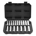 Padrunv&otilde;tmete komplekt, 18 osa, 318x203x70 mm, kroomitud teras