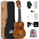 Winzz sopran-ukulele algajate komplekt, pruun