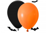 Halloweeni &otilde;hupallide komplekt, must ja oranž, 20 tk.