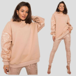 Naiste puuvillane soojendatud vabaajakomplekt Mirella, beež