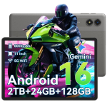 Tahvelarvuti TABWEE T50 11" 5G WiFi, 24 GB + 128 GB/SD 2TB, Gemini AI, Android 16, 8000 mAh - Hall