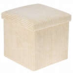 Valge hoiustamis tumba TOBO, 38 x 38 x 38 cm - praktiline kunstnahast iste peidetud ni&scaron;iga