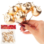 Dekoratsioon &Otilde;unakesed, 8 tk., kuldsed