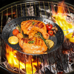 Korv grill metallist perforeeritud must 55x31 cm