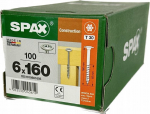 Spax 6x160mm puidukruvid puidule, 100 tk.