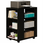 Mitmeotstarbeline printerilaud riiul ratastel riiul kapike must