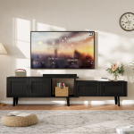 TV-alus 1 ukse ja 2 sahtliga - 169 x 29,8 x 44 cm - must