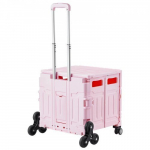 Transpordik&auml;ru, 65L, 51.2x48x89.7 cm, roosa, plastik
