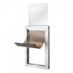 Lemmiklooma uks, 28.7x40.7 cm, valge, alumiiniumraam lukuga ja klapis&uuml;steemiga