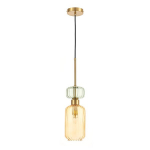 Rippvalgusti MOLLY AMBER 1xE14 &ndash; soe elegants merevaigukollases klaasis