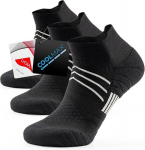 Hingavad l&uuml;hikesed spordisokid Sport Mustad 43-46 3 paari
