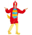 "PUNANE LINNUKE PEHME JA JULGUSEGA PL&Uuml;&Uuml;SIST &Auml;&Auml;RISEGA" (kapuutsi ja maskiga kombinesoon)