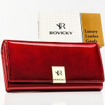Naiste ehtsast nahast rahakott Rovicky, punane