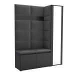 Esiku riidekapp Luton 7, must/hall