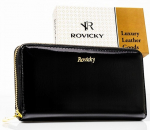 Naiste ehtsast nahast rahakott Rovicky, must