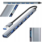 Alumiiniumist Usb 3.0 Hub 7 porti, 5 Gbps, &otilde;huke disain