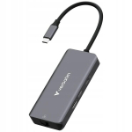 VERBATIM JAGAJA ADAPTER 3XUSB-A HDMI 3.2 RJ45 S&Uuml;LEARVUTILE ALUMIINIUMIST 32157