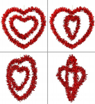 Dekoratiivne Double Red Heart 28 ja 45 cm