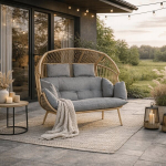 Kahekohaline boho kokoon &otilde;uetugitool Mebel Elite KORYNT Hall rotangist