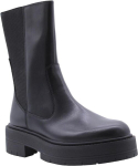 Platvormsaapad Geox D Spherica EC7 mustast nahast, lukuga, keskmise kontsaga