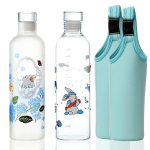 Sportlik klaasist veepudelite komplekt BPA-vaba &uuml;mbristega 2 x 500 ml