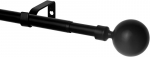 Reguleeritav metallist kardinapuu kuuliga Must 76-200 cm