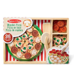 M&auml;ngutoit Melissa & Doug puidust pitsa peo m&auml;ngukomplekt, 36 osa, isekleepuvate lisanditega