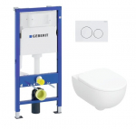Ripp-WC komplekt Geberit Selnova Premium koos QR/SC kaane ja seinasisese raamiga