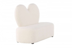 Laste lilleline diivan, Teddy FSC 100%, 98.5x36 cm, Valge