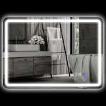 Vannitoa LED-peegel 50x70 cm Bluetoothi ja 3 valgusv&auml;rviga