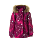 Huppa T&uuml;drukute talvejope ALONDRA, burgundy pattern, 104 cm