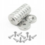 10x neod&uuml;&uuml;mmagnet auguga 15x3mm, N45, Hunter