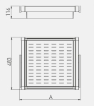 Gtv Elite metallist pesukast, must, 800mm