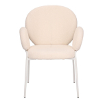 Valge "boucle" k&auml;etugedega tugitool "bianco".