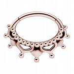 Klikerk&otilde;rvar&otilde;ngas mandala, roosa kuld 1,2/6 mm