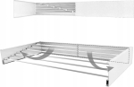 Seinale kinnitatav kokkupandav pesukuivatusrest 80 cm lai 30 kg, valge pesu ja r&auml;tikute jaoks