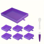 Teemantmaali Tarvikute Plaadikandik Komplekt, Violetinė