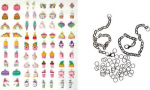 Rainbow Puffy Charms ehete valmistamise komplekt