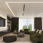 Sollux Ring Sl.1503: 3-punktiline laevalgusti, oliiviroheline