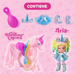 Kookyloos Rainbow Unicorn koos Iris Doll'iga